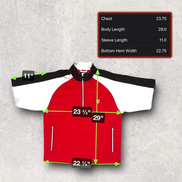★ FootJoy (FJ) Half Zip Red Pullover Windbreaker Shirt / Jacket ★ - Picture 6 of 7